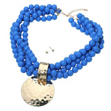 Hammered Disc Necklace