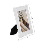 White Scalloped Photo Frame