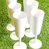 White Shatterproof Champagne Flute
