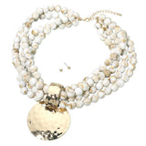 Hammered Disc Necklace