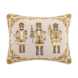 Golden Nutcrackers Needlepoint Pillow