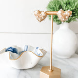 Matte Gold/Pearl Stud Earring