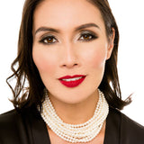 10 Strand Small Pearl Collar Necklace