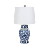Blue/White 25 in Temple Jar Lamp