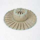 Boho Straw Ruffled Beach Hat