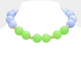 Chunky Lucite Ball Beaded Necklace