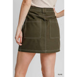 Twill Mini Skirt