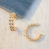Doubled Ball Chain Hoop Earrings