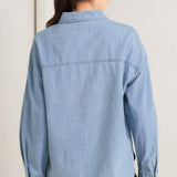 Embellished chambray shirt