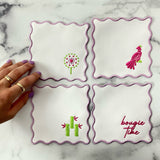 Embroidered Cocktail Napkins
