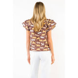 Animal Print Top With Tassles