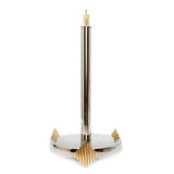 Paper Towel Holder with Gold Symmetrical Design