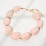 Chunky Resin Pebble Beaded Necklace