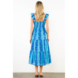 Flutter Sleeve Midi Dress