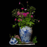 Blue and White Porcelain Qilin Temple Jar