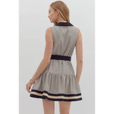 Stripe Ruffle Hem Dress