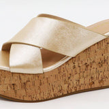Crisscross Strap Wedge