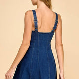 Denim Button Down Shift Dress