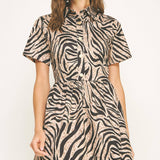 Zebra Print Mini Dress