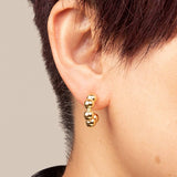 Metal Beaded Huggie Earring