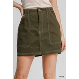 Twill Mini Skirt