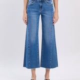 RAW HEM TWIST WIDE JEANS