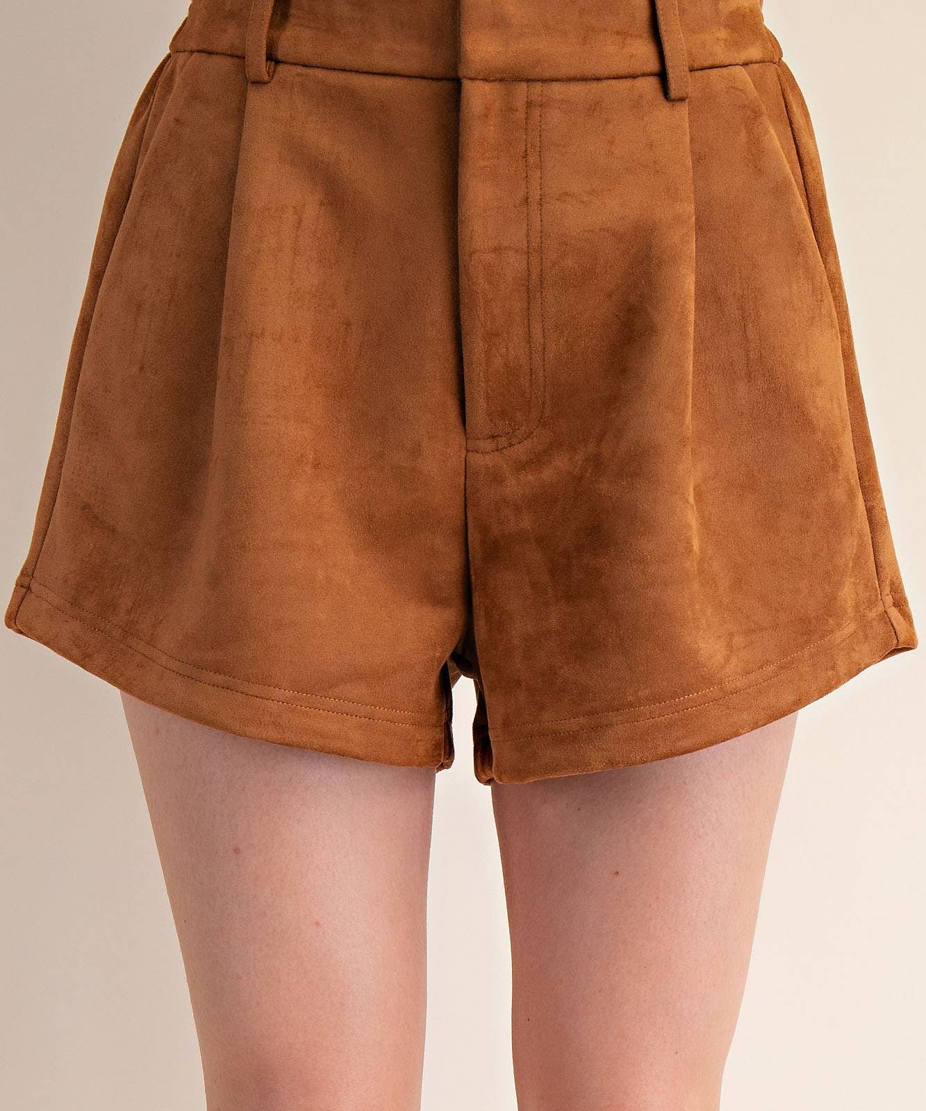 High Waist Suede Shorts