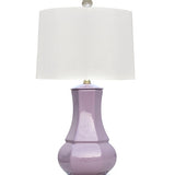 PORCELAIN LAVENDER VASE LAMP