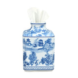 Blue Toile Tissue Box Holder