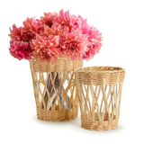 Wicker/Glass Vases