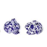 Blue and White Bunny