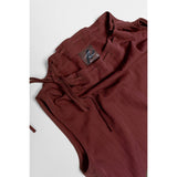 Cinched Mock Neck Sleeveless Top