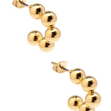 Metal Beaded Huggie Earring