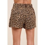 Leopard Denim Shorts
