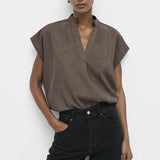 Soft Matte Drop Shoulder Blouse