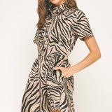 Zebra Print Mini Dress