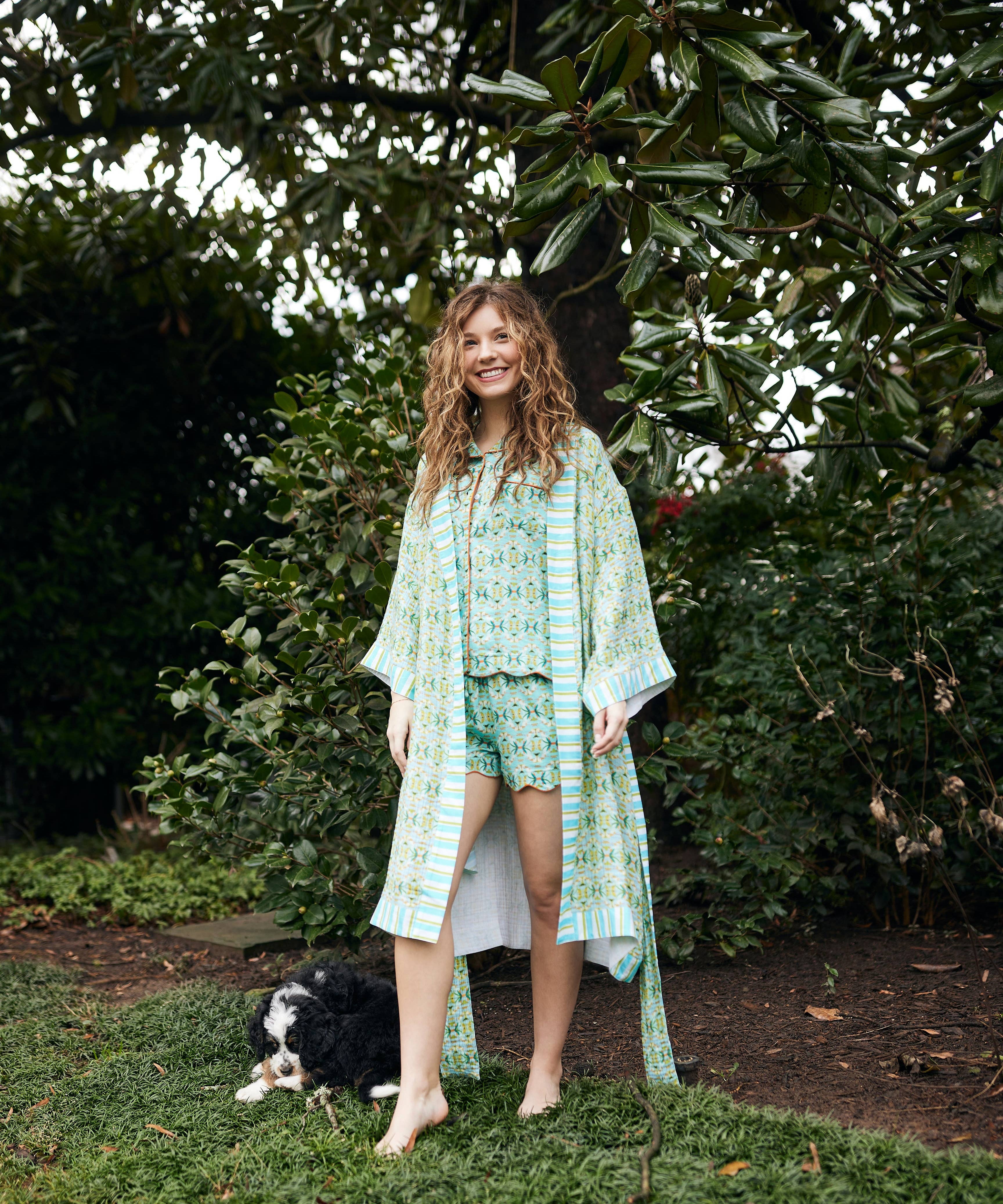 Bathrobe - English Gardens Teal