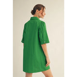 Pearl Button Shift Dress