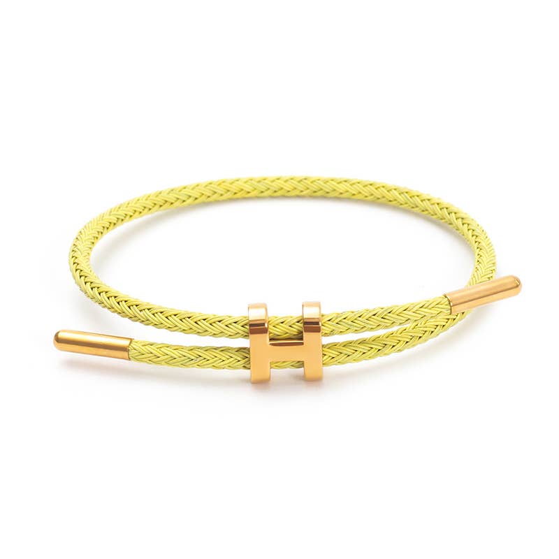 Adjustable Titanium Steel H Buckle Bracelet