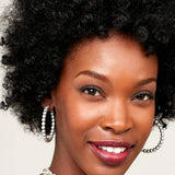 Matte Metal Beaded Hoop Earring