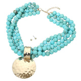 Hammered Disc Necklace