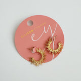 Small Sunburst Hoop Earrings