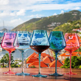 Beaches of St. Barth, City Wine Glasses S/5