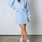 Sweater Top and Skirt Set