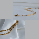 Bold 18k Gold Bracelets - Waterproof Thick Chain Bracelets: Rope