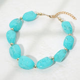 Chunky Resin Pebble Beaded Necklace