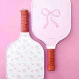 Coquette Pink Bow Floral Pickleball Paddle