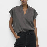 Soft Matte Drop Shoulder Blouse