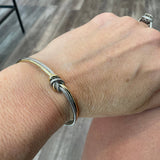 Two Tone knotted Station Bangle