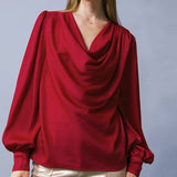 Woven satin top